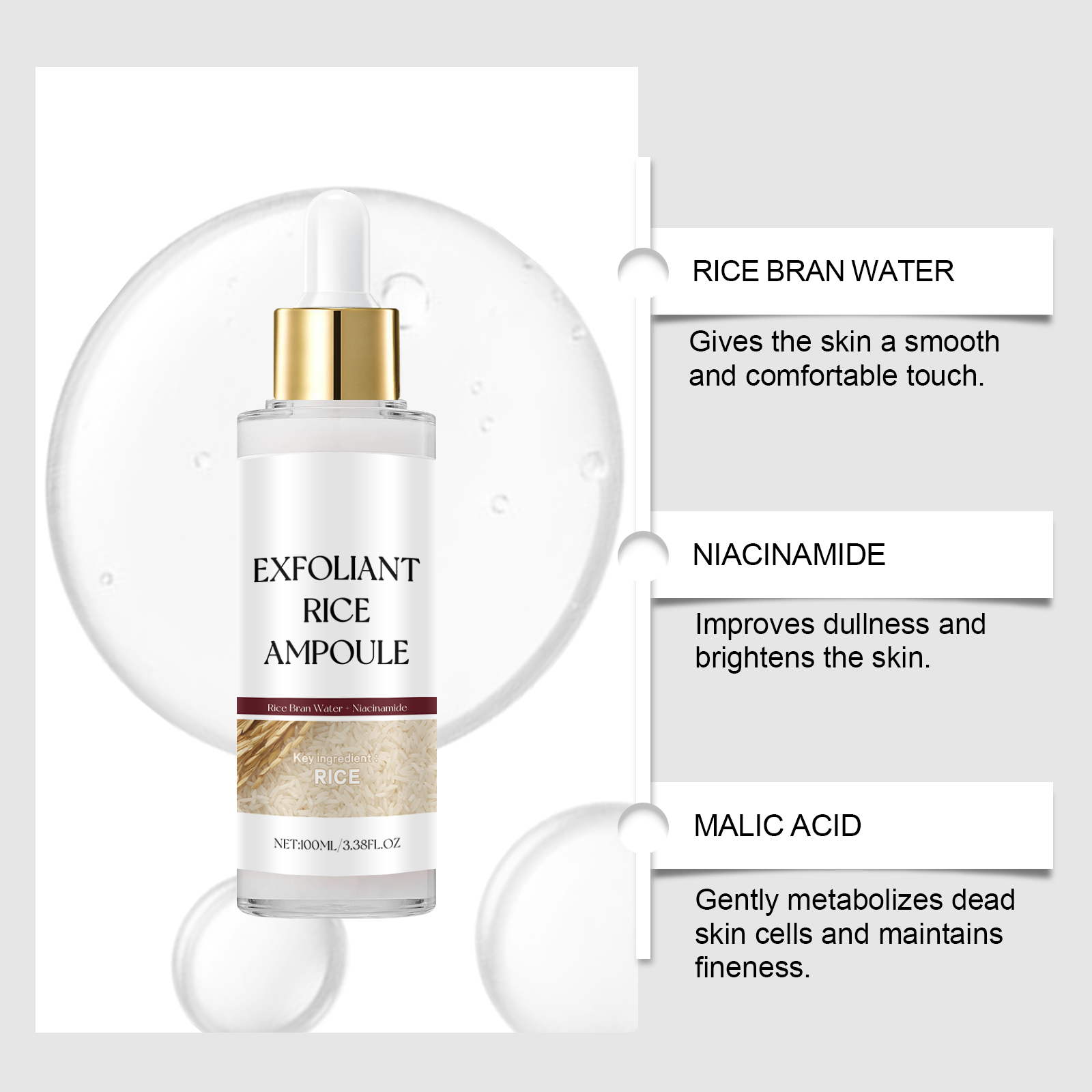 Ampola Esfoliante de Arroz, Sé - Niacinamide Brightening Serum avaliação e preço
